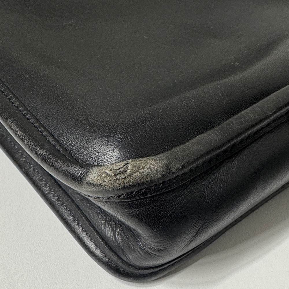 Vintage 90’s Coach Black Leather Crossbody Satchel - Picture 5 of 6